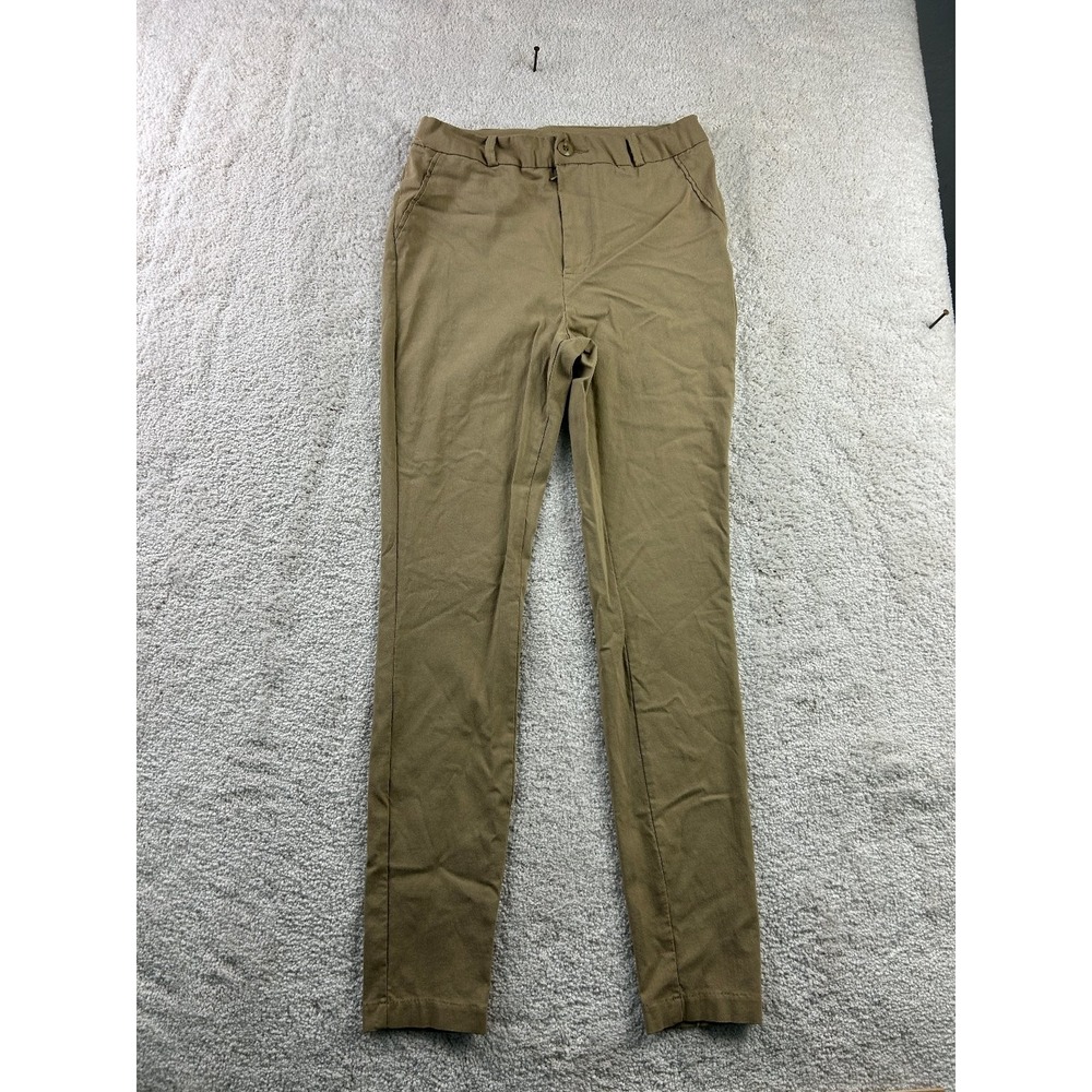 Women's Khaki Skinny Pants Size‎ 8 Stretch Cotton Blend Flat Front